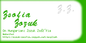 zsofia zozuk business card